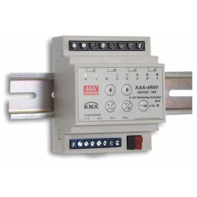 KNX ACTUATOR W DIMMING KAA-4R4V-10S *MEAN WELL