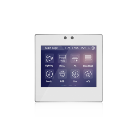 KNX TOCUH PANEL 3.5˝ ULTRA THIN SILVER WITH TEMP SENSOR CHTF-3.5/20.1.22 *GVS