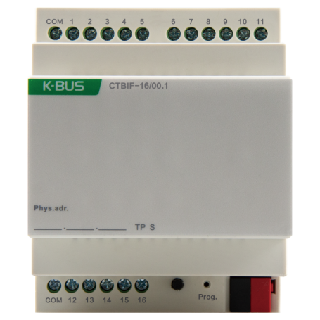 KNX UNIVERSAL INTERFACE 16-fold DIN rail CTBIF-16/00.1 *GVS