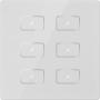 KNX CAPACITIVE PUSH BUTTON SENSOR 6-BUTTONS WHITE CHTB-06/01.2.10 *GVS